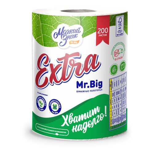 Полотенца бумажные Extra Mr.Big, 2 слоя, 1 = 5 в Фамилия