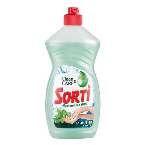Жидкость для мытья посуды Sorti clean&care нежность рук глицерин и мята 470 г в Фамилия