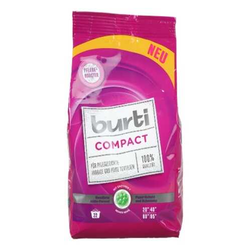 Порошок для стирки Burti compact концентрированный, для цветного и тонкого белья в Фамилия