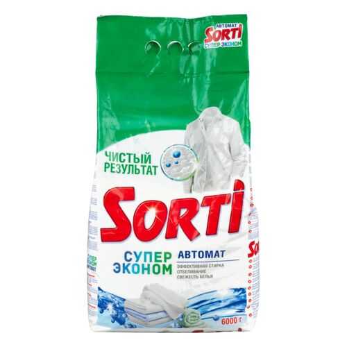 Порошок для стирки Sorti супер эконом 6 кг в Фамилия