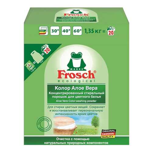 Стиральный порошок Frosch для цветного белья алоэ-вера 1.35 кг в Фамилия