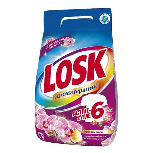 Стиральный порошок Losk аctive-zyme ароматерапия орхидея и сандаловое дерево 2.7 кг в Фамилия