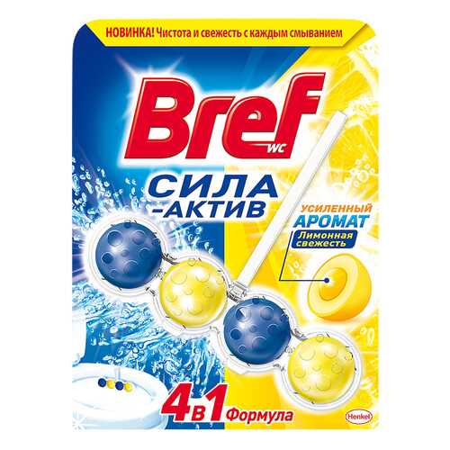Чистящее средство для унитаза Bref сила-актив лимонная свежесть 50 г в Фамилия