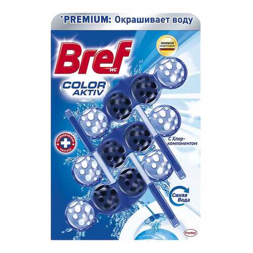 Средство Bref blue aktiv чистящее для унитаза с хлор-компонентом 3*50 г в Фамилия