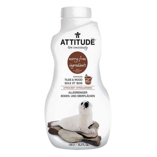 Средство для мытья полов floor surfaces cleaner tiles & wood, attitude 1050 мл в Фамилия