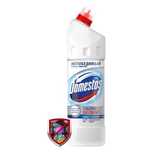 Средство для туалета гель Domestos эксперт сила 7 ультра белый 1 л в Фамилия