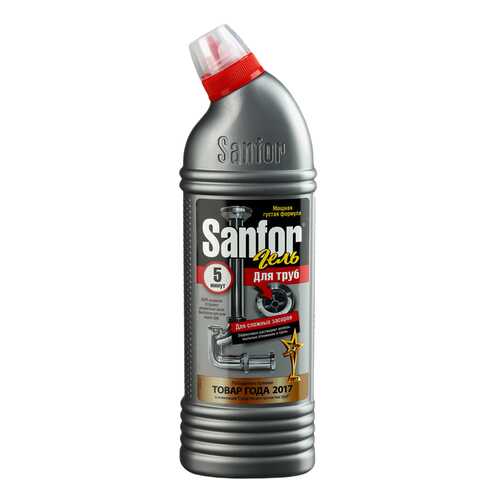 Средство Sanfor 5 минут для чистки канализационных труб 1 л в Фамилия