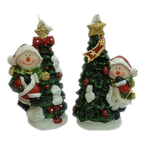 Новогодняя свеча Snowmen Е93234 Зеленый в Фамилия