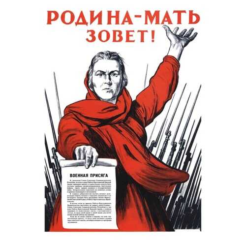 Плакат СТ-Диалог Родина-мать зовет!, СОВ-585, лам.бумага, 40х60 см в Фамилия