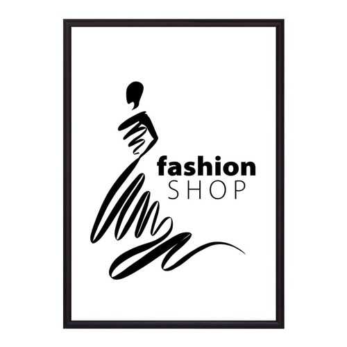 Постер в рамке Fashion shop 50х70 см в Фамилия