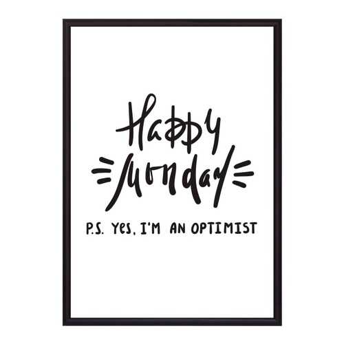 Постер в рамке Happy Monday 21х30 см в Фамилия