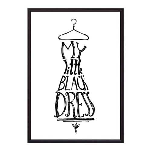 Постер в рамке Little Black Dress 50х70 см в Фамилия