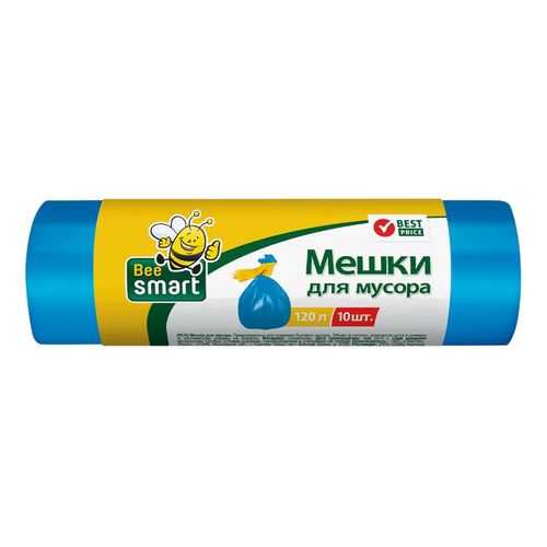 Мешки для мусора 120 л 10 шт. BeeSmart ПНД арт. 402006/403013/403012/402055 в Фамилия