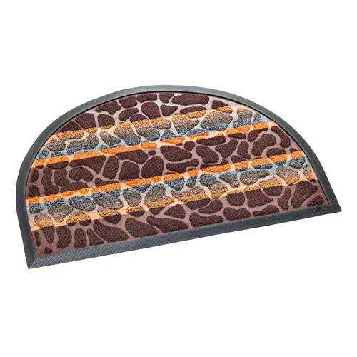 Коврик придверный SHAHINTEX LUX multicolor 45x75см, полукруглый шоколадный в Фамилия