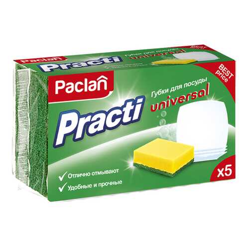 Губка для посуды Paclan Practi Universal 5 шт в Фамилия