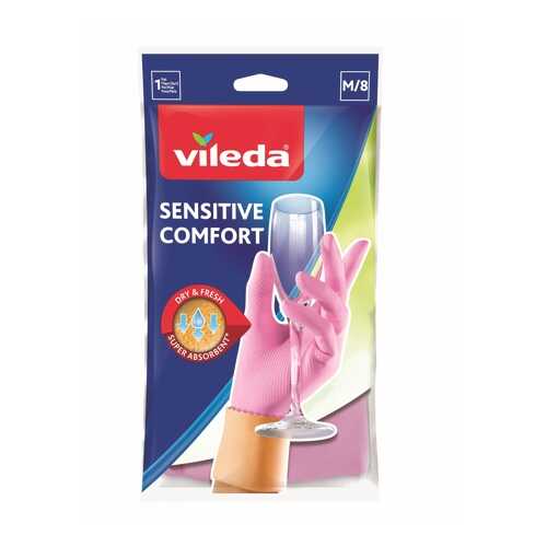 Перчатки для уборки Vileda Sensitive для деликатных работ размер M в Фамилия