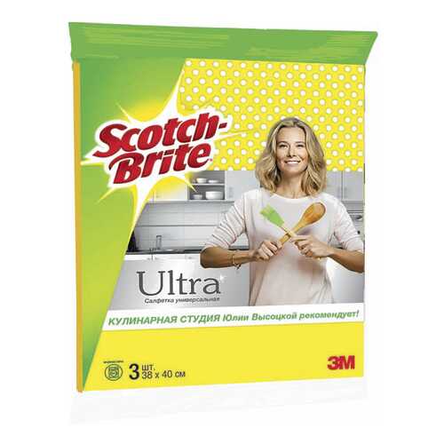Салфетка для уборки 3M Scotch-Brite Универсальная Ультра 3 шт в Фамилия