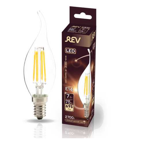 Лампа светодиодная REV FILAMENT FC37 E14 7W, 2700K, DECO Premium в Фамилия