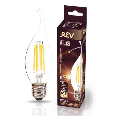 Лампа светодиодная REV FILAMENT FC37 E27 5W, 2700K, DECO Premium в Фамилия