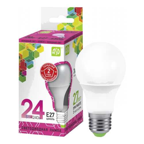 Лампочка ASD A60 E27 24W 6500K LED-A60-standard в Фамилия