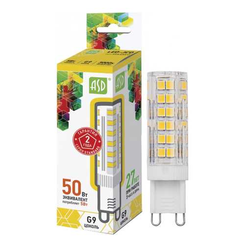 Лампочка ASD G9 220V 5W 400Lm 3000К LED-JCD-standard в Фамилия