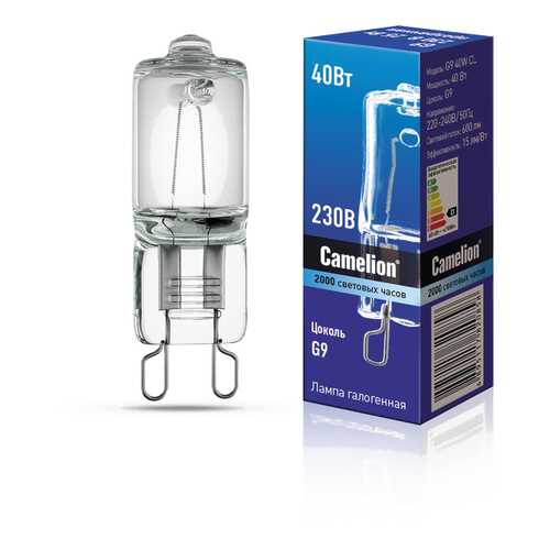 Лампочка Camelion G9, Теплый свет 40 Вт, Галогенная в Фамилия