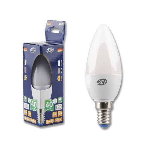 Лампочка светодиодная LED, свеча Е14 5W 2700K теплый свет в Фамилия