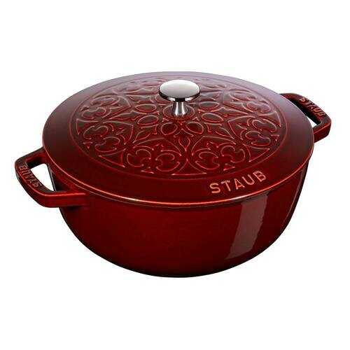 Кокот 26см Staub La Cocotte Лилия, гранатовый в Фамилия