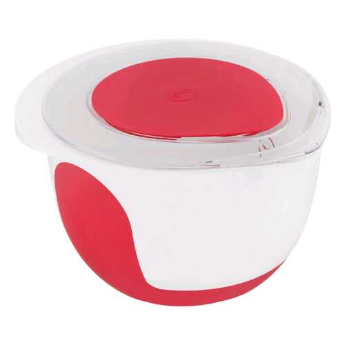 Миска для смешивания Emsa Mix&Bake, с крышкой, цвет: белый, красный, 2 л, 3100508018 в Фамилия