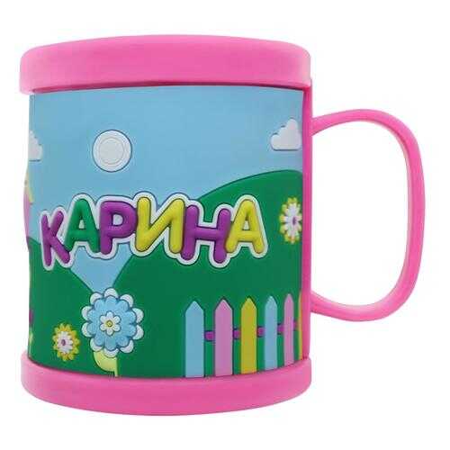 Детская кружка 3D Be Happy с именем Карина в Фамилия