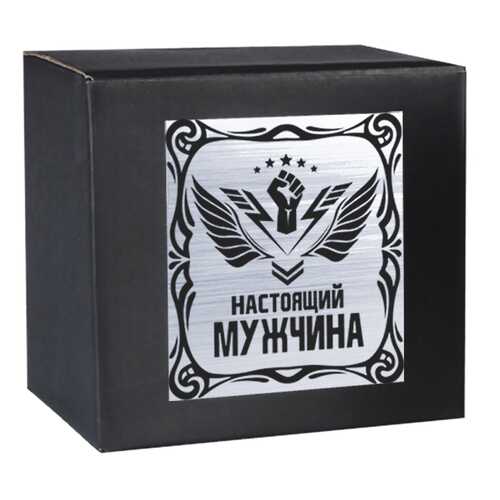 Город подарков Кружка Настоящий Мужчина в подарочной коробке в Фамилия