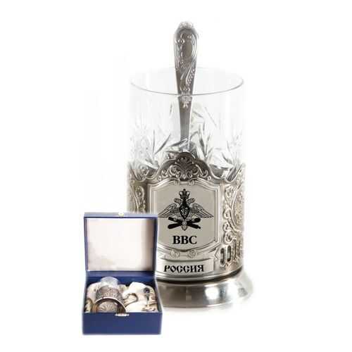 Город Подарков Подстаканник подарочный никелированный ВВС РФ (грав) в футляре в Фамилия