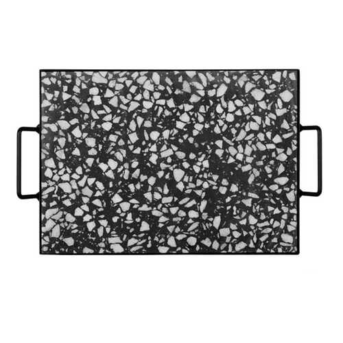 Поднос, 30x21см, Asa Selection Terrazzo, цвет черно-белый в Фамилия