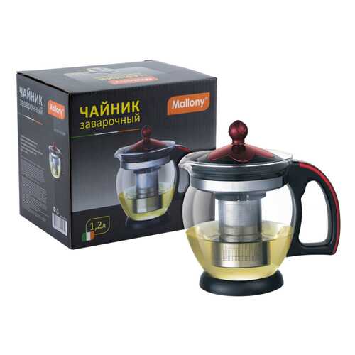 Заварочный чайник Decotto-1200 Mallony 910112 Бордовый; черный в Фамилия