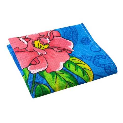 Полотенце кухонное вафельное в клеточку Verona Flowers, 60x35, синий в Фамилия
