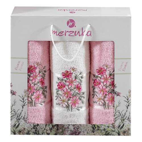 Набор полотенец Oran Merzuka floral белый, розовый в Фамилия