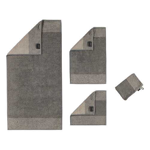 Полотенце CAWO TWO-TONE 50x100см, цвет графит в Фамилия