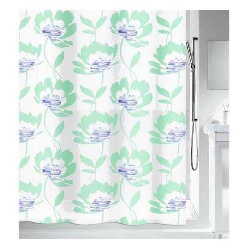 Штора декоративная для ванной комнаты Spirella Blossom Green peva 180X200 в Фамилия